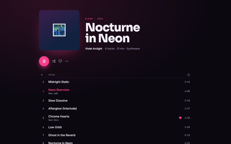 Music Album template preview